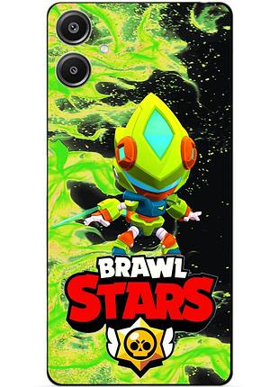 Силіконовий бампер чохол для samsung a05 з героєм бравл леон меха brawl