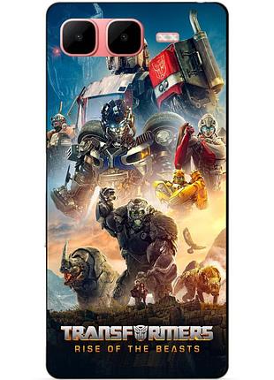 Чехол силиконовый бампер для infinix smart 10 plus с картинкой звероботы трансформеры transformers