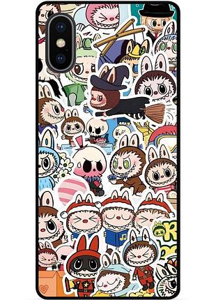 Силиконовый чехол бампер для iphone xs лабубу labubu