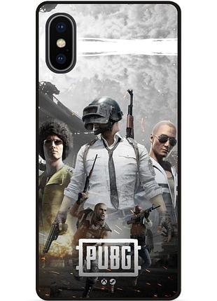Силиконовый чехол бампер для iphone xs с картинкой puвg пабг