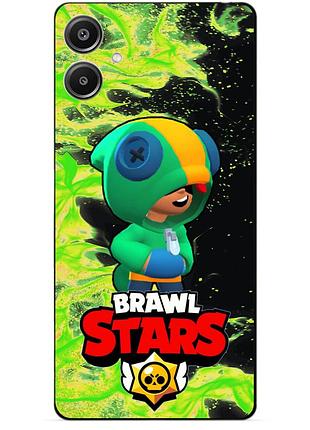 Силіконовий бампер чохол для samsung a07 з героєм бравл леон бравл brawl