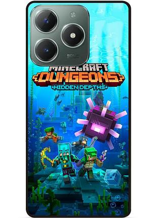 Силиконовый бампер чехол для infinix smart 8 plus (x6526) с рисунком майнкрафт minecraft
