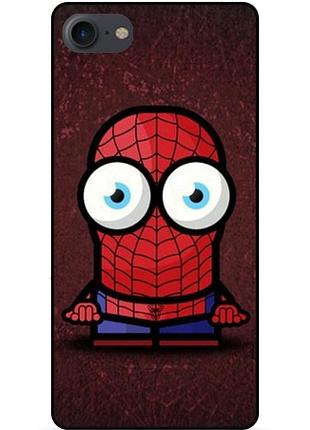 Силиконовый бампер чехол для iphone 7 с рисунком миньон человек паук spider man