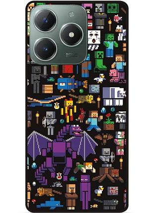 Силіконовий чохол бампер для infinix smart 8 plus (x6526) з картинкою minecraft майнкрафт