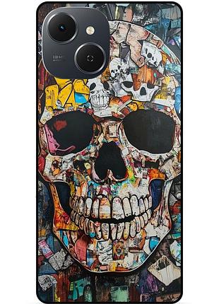 Силиконовый чехол бампер для tecno spark 40c с рисунком череп 8