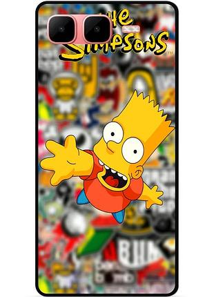 Чехол силиконовый бампер для infinix smart 10 plus с рисунком симпсоны simpsons бард