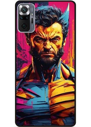 Чехол силиконовый бампер для xiaomi redmi note 10 pro с рисунком росомаха marvel логан