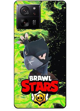 Силіконовий бампер чохол для xiaomi 13t з героєм бравл ворон brawl