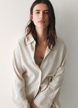 Лляна сорочка h&m