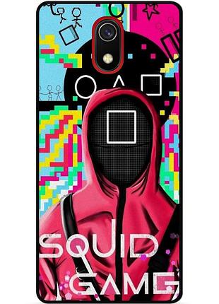 Силіконовий чохол бампер для samsung j6 plus з малюнком гра в кальмара