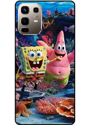 Силіконовий чохол бампер для infinix note 50 (x6858) з малюнком sponge bob губка боб