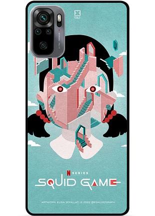 Силиконовый чехол для xiaomi redmi note 10s с рисунком игра в кальмара squid game