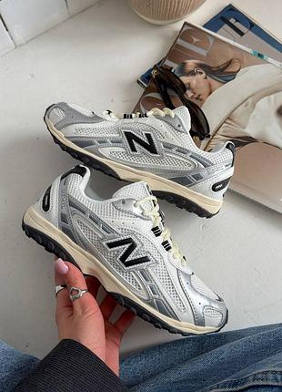 Стильні жіночі кросівки new balance 204l white/metallic/black