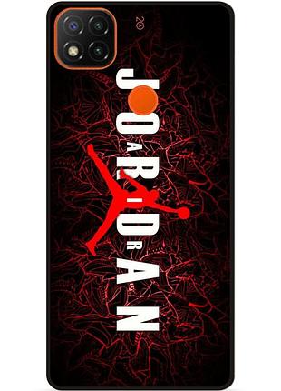 Силіконовий чохол бампер для xiaomi redmi 9c з малюнком air jordan