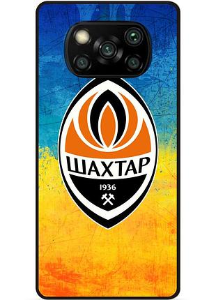 Силиконовый чехол бампер для xiaomi poco x3 с рисунком шахтер донецк