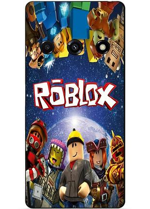 Силиконовый бампер чехол для samsung j7 j710 с рисунком роблокс roblox