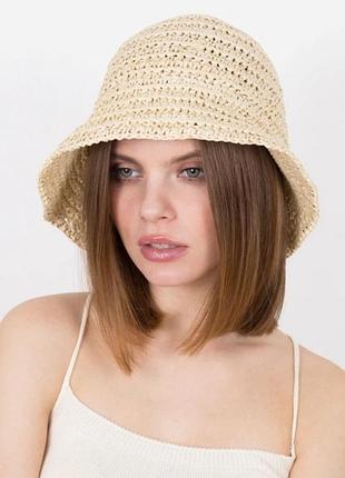 Женская соломенная панама dkny из рафии (летняя шляпа)