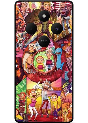 Силіконовий чохол бампер для tecno spark 30c з малюнком rick and morty рік і морті