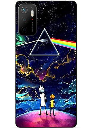 Силіконовий чохол бампер для xiaomi poco m3 pro з малюнком рік і морті rick and morty