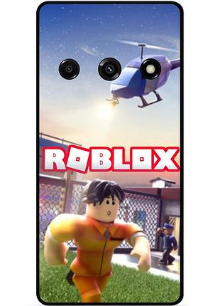 Силиконовый чехол бампер для samsung j7 j710 с картинкой roblox роблокс