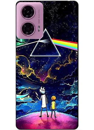 Силиконовый бампер чехол для motorola moto g85 5g с рисунком рик и морти rick and morty