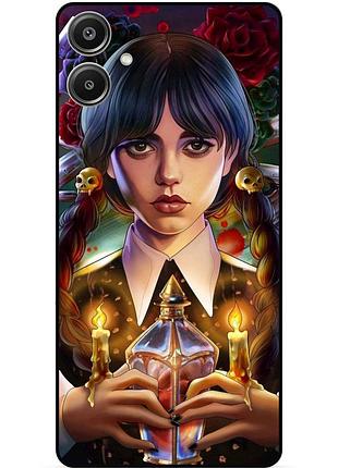 Силиконовый чехол для samsung a07 с картинкой уэнздей wednesday