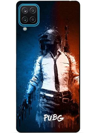 Силиконовый бампер чехол для samsung a22 с рисунком pubg пабг