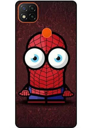 Силіконовий бампер чохол для xiaomi redmi 9c з малюнком міньйон людина-павук spider man