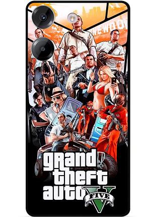 Силіконовий бампер чохол для tecno pova 5 з малюнком gta гта