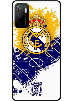 Силіконовий чохол бампер для xiaomi poco m3 pro з малюнком реал мадрид real madrid