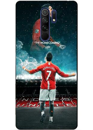 Силиконовый бампер чехол для xiaomi redmi note 8 pro с рисунком роналдо мю ronaldo