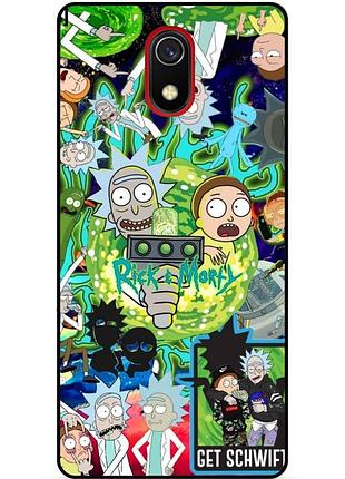 Силіконовий чохол бампер для samsung j6 j600 з малюнком rick and morty рік і морті