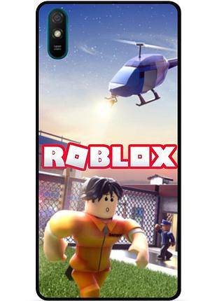 Силиконовый чехол бампер для huawei y5 2019 с картинкой roblox роблокс