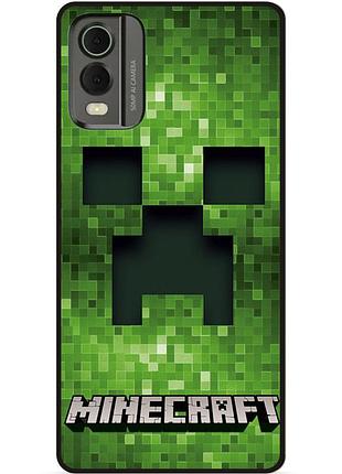 Силіконовий чохол бампер для nokia c32 гра minecraft майнкрафт