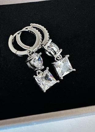 Серебряные серьги подвески, 925, серебряные серёжки, новые