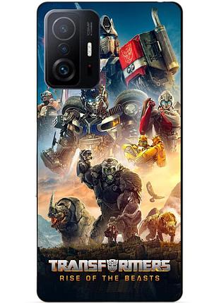 Чехол силиконовый бампер для xiaomi 11t с картинкой звероботы трансформеры transformers