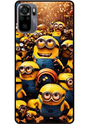 Силіконовий чохол бампер для xiaomi redmi note 10 з малюнком міньйони minion
