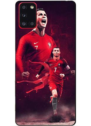 Силиконовый бампер чехол для samsung m31 с рисунком ronaldo португалия роналдо