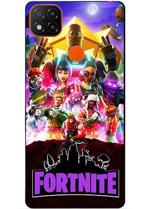 Силіконовий чохол бампер для xiaomi redmi 9c з малюнком fortnite фортнайт
