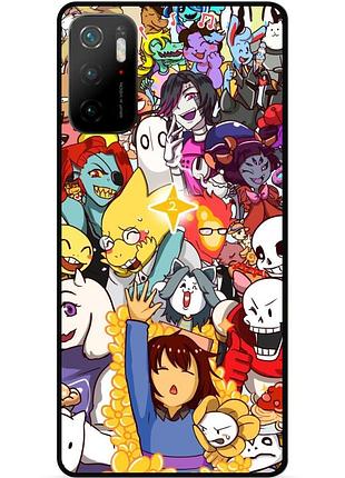 Силіконовий чохол бампер для xiaomi poco m3 pro з малюнком undertale андертейл