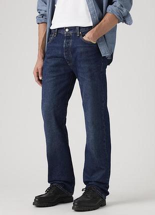 Мужские джинсы levi's 501 original fit 005013402 - легендарный синий деним, 100% хлопок, аутентичный прямой крой. оригинал.