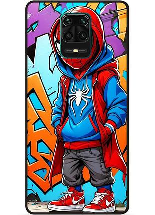 Силіконовий бампер чохол для xiaomi redmi note 9s з малюнком spider man marvel человек паук