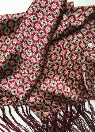 Шелковый шарф платок красивый принт3 фото