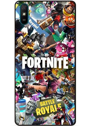 Силиконовый бампер чехол для huawei y5 2019 с картинкой fortnite фортнайт