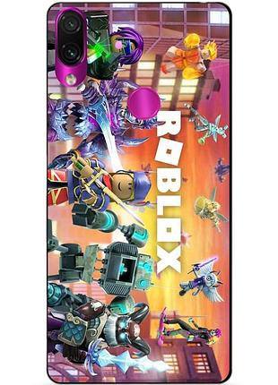 Силиконовый бампер чехол для huawei honor 10i с картинкой роблокс roblox