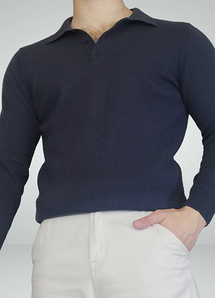 Чоловіче лонгслів-поло massimo dutti