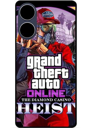 Силіконовий бампер чохол для oppo a17 з малюнком gta гта