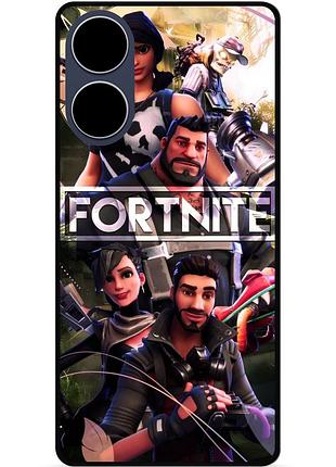 Силіконовий чохол бампер для oppo a17 з картинкою фортнайт fortnite