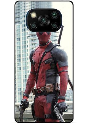 Силіконовий бампер чохол для xiaomi poco x3 з малюнком deadpool дедпул