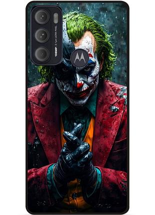 Чехол силиконовый бампер для motorola moto g60 с рисунком джокер бэтмен